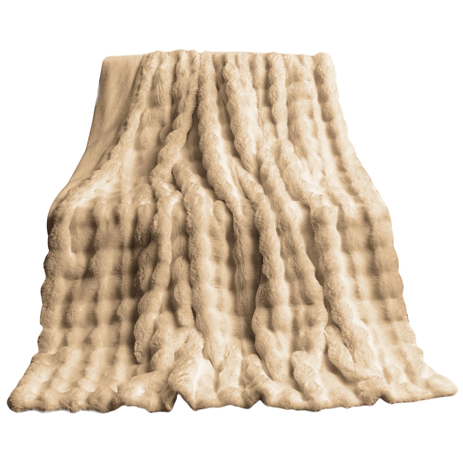 carotoe Faux Furry Soft Blanket, Bed Blankets Adds Touch of Elegances Sofa Covers Comfortable Bedspreads Blanket Covers Sofa Throw