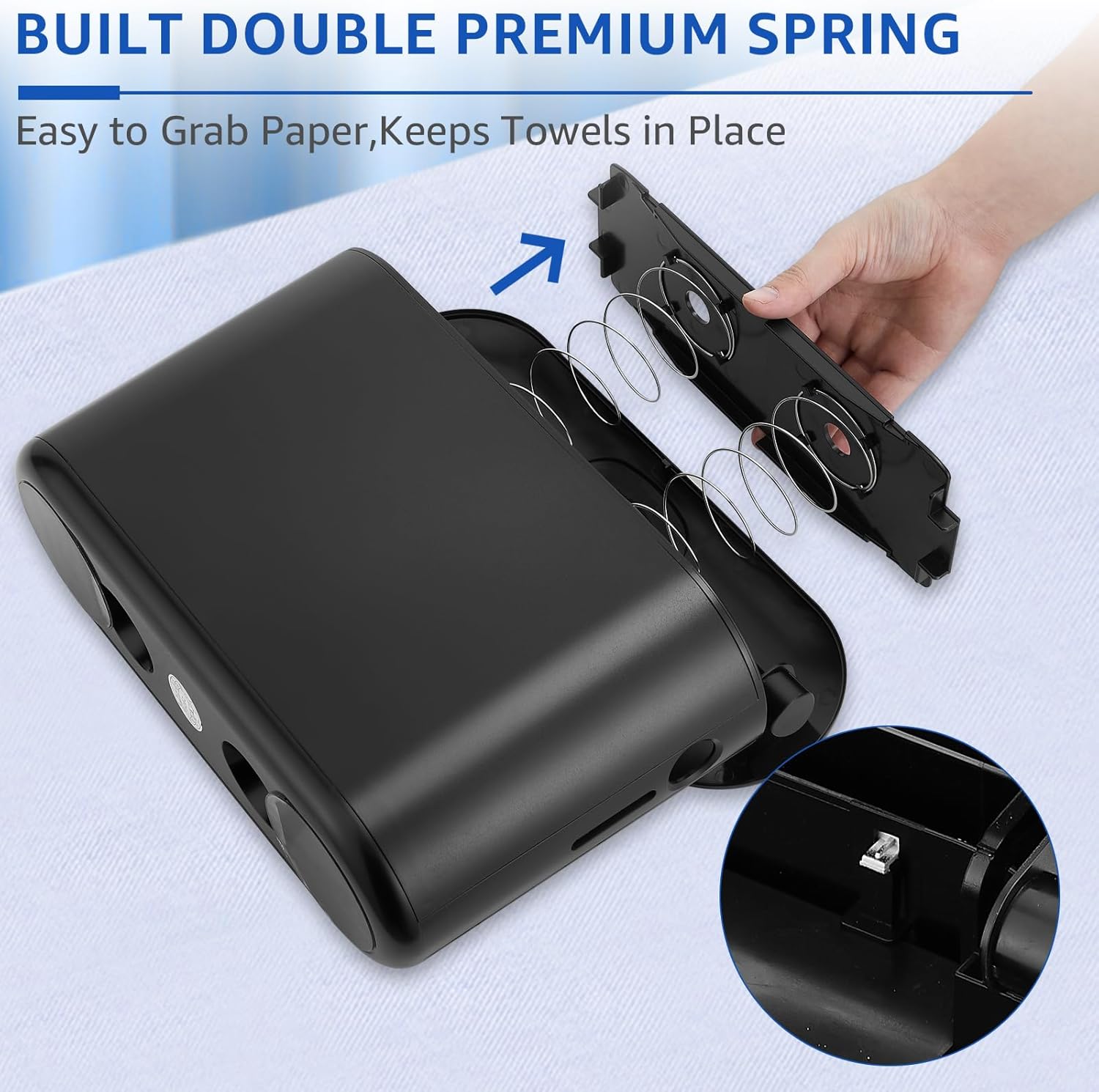 Countertop Paper Towel Holder, Commercial Paper Towel Dispenser, Multifold Trifold Z-Fold Paper Towel Holder, Napkin Holder Dispenser, Hand Towel Dispenser for Home Kitchen Restaurant - Image 3