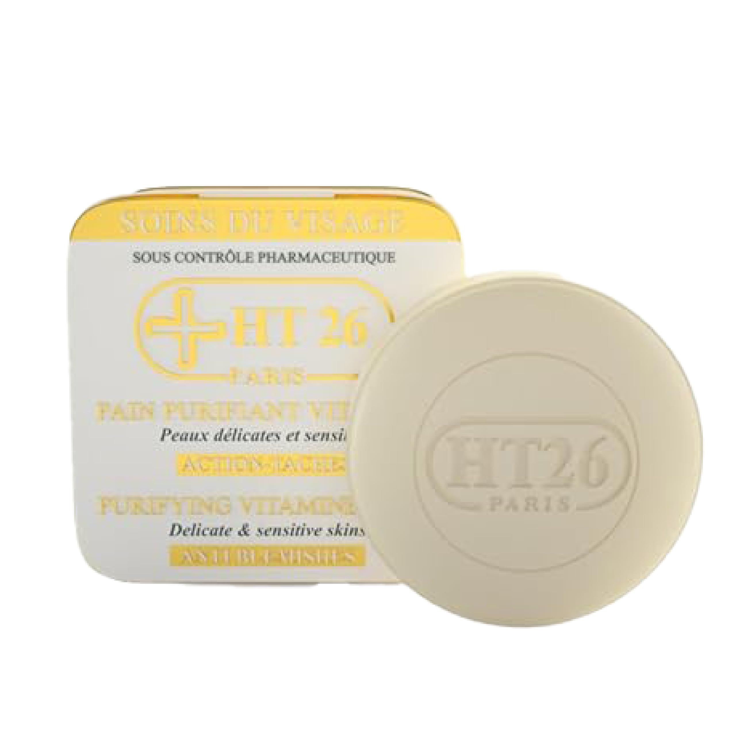 HT26 Purifying Soap Vitamined Bar for Melanin Rich Skin - Gentle Cleansing Vitamin E Soap with Castor Oil - Skin Care for Women of Color - 150g