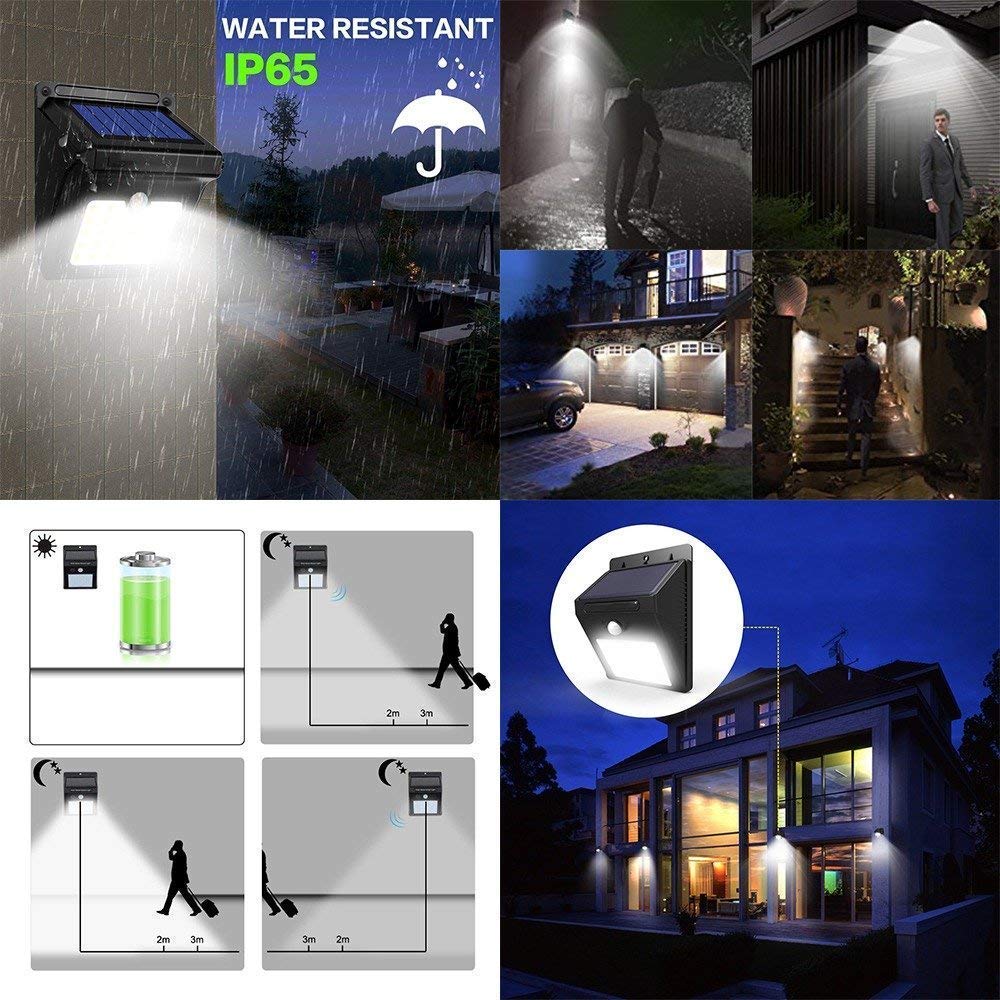 Krupasadhya Outdoor Led Motion Sensor Path & Security Light Plastic - Black 3