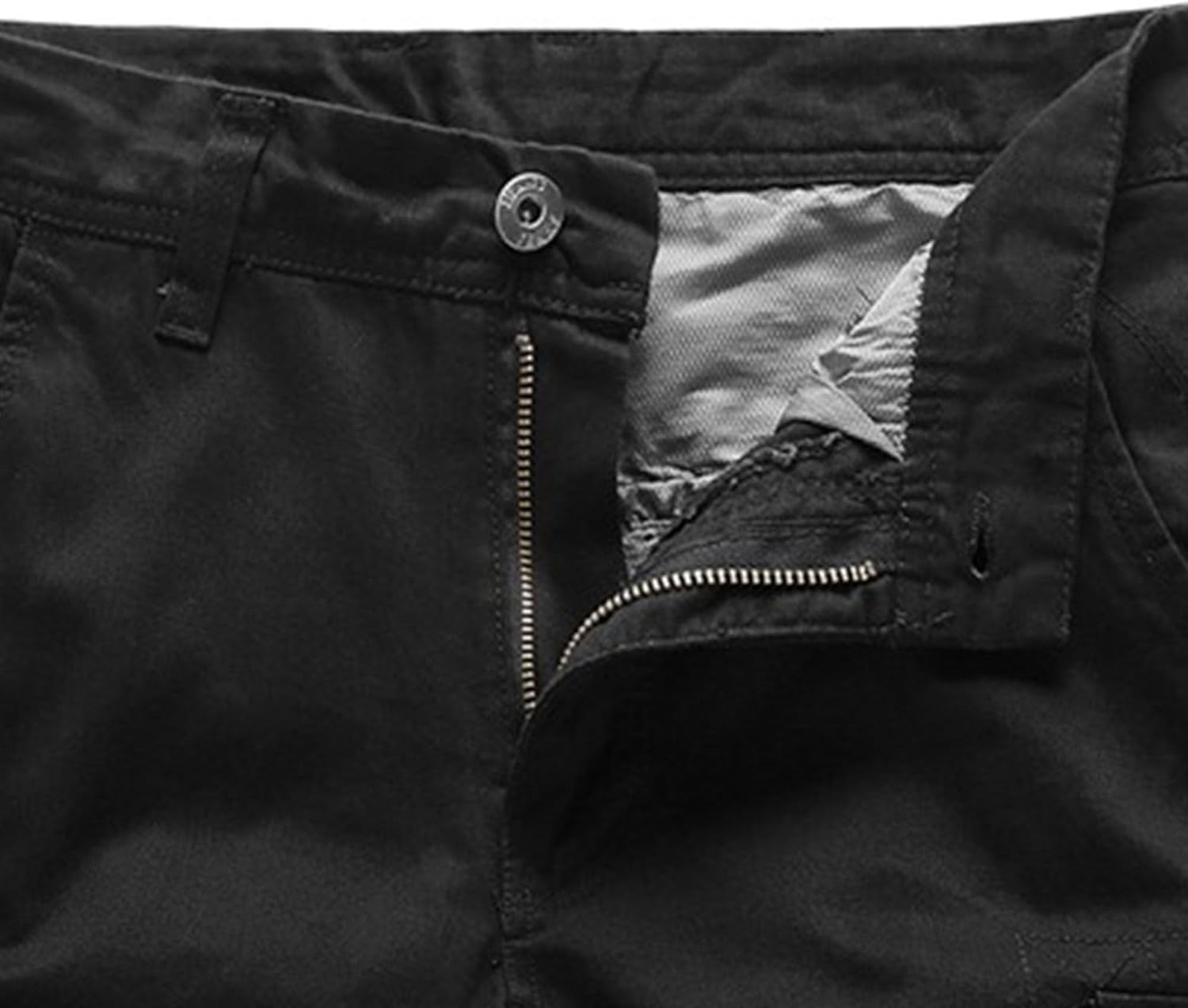 Men 2 Pc Relaxed Fit Comfortable Cargo Short Classic Cargo Stretch Short Multi Pocket Zipper Casual Loose Fit Short