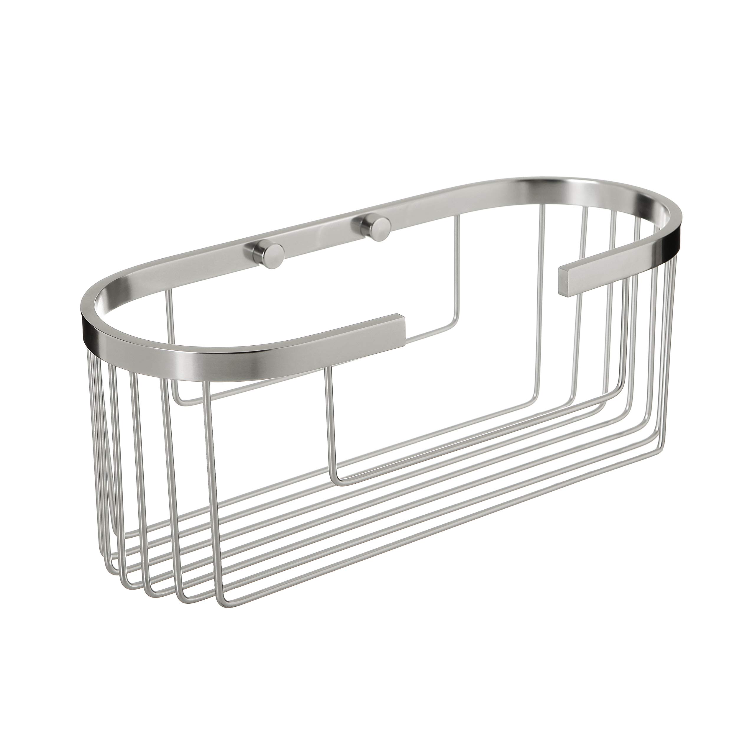 Tatay Estanteria Ducha Aluminio Ovalado | Incluye Tornillos | Compatible Sistema Sin Taladro (Quick Fix) | Resistencia Humedad | Moderno | Fácil Drenaje | 12 x 11,​5 x 30 cm - Modelo Aluminium