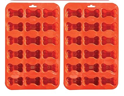 2 Pack Value Silicone Molds Pet Mini Treat Bones, Animal Bones for Homemade Dog & Cat Treats, Baking Chocolate Candy, Oven Microwave Freezer Safe (Mini Bone (2 Pack))