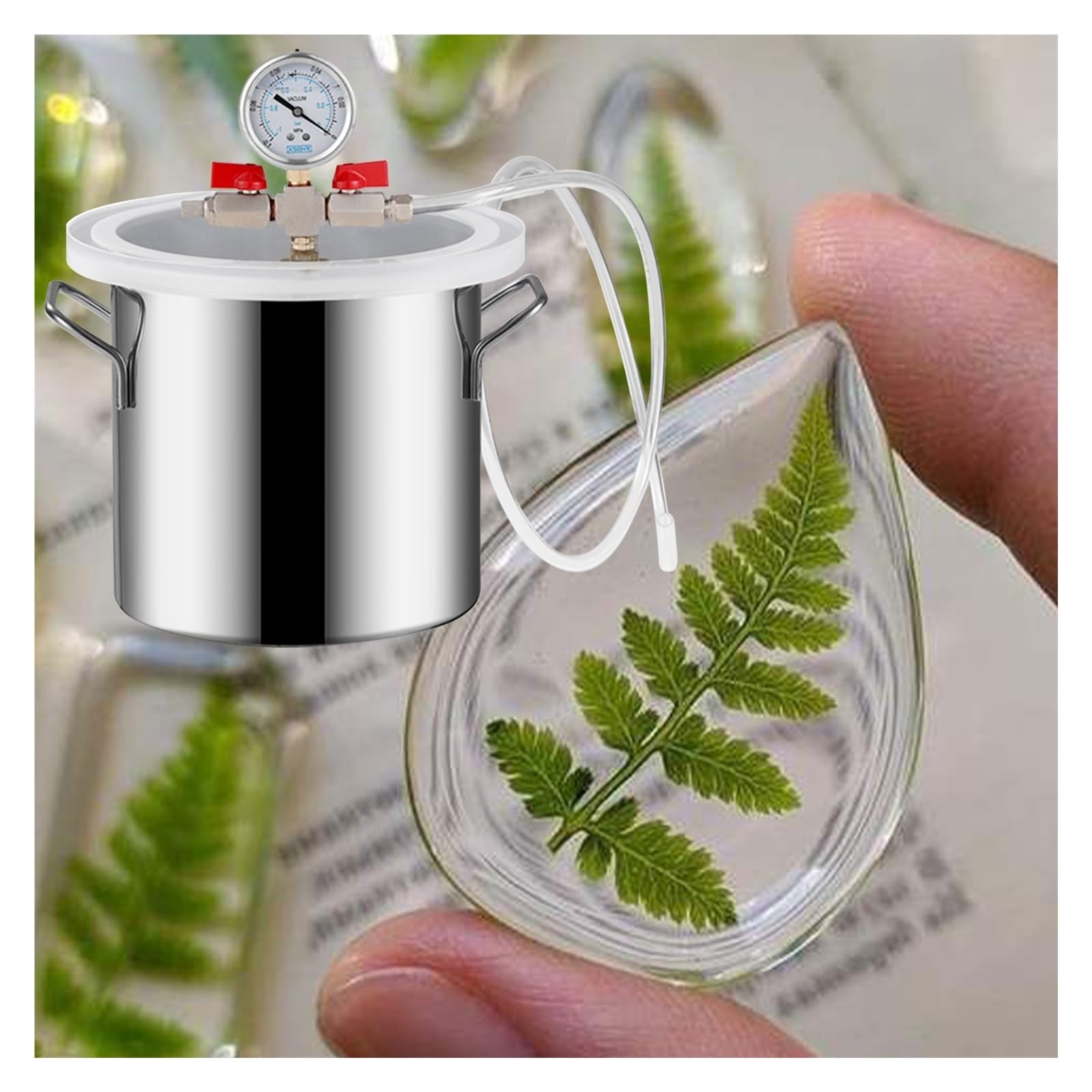 100 75 72 50 35 20 12 6 L Vacuum Chamber for Resin Casting, Large 304 Stainless Steel Lab Vacuum Degassing Chambers, for Wood Stabilizer/Epoxy/Silicones/Essential Oil(72L/19Gal(DxH 17.7x17.7in/45x4