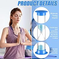 Vista 3 de 24 unidades de temporizador de arena de 5 minutos, reloj de arena de plástico, temporizador visual de 5 minutos, mini reloj de arena de ducha