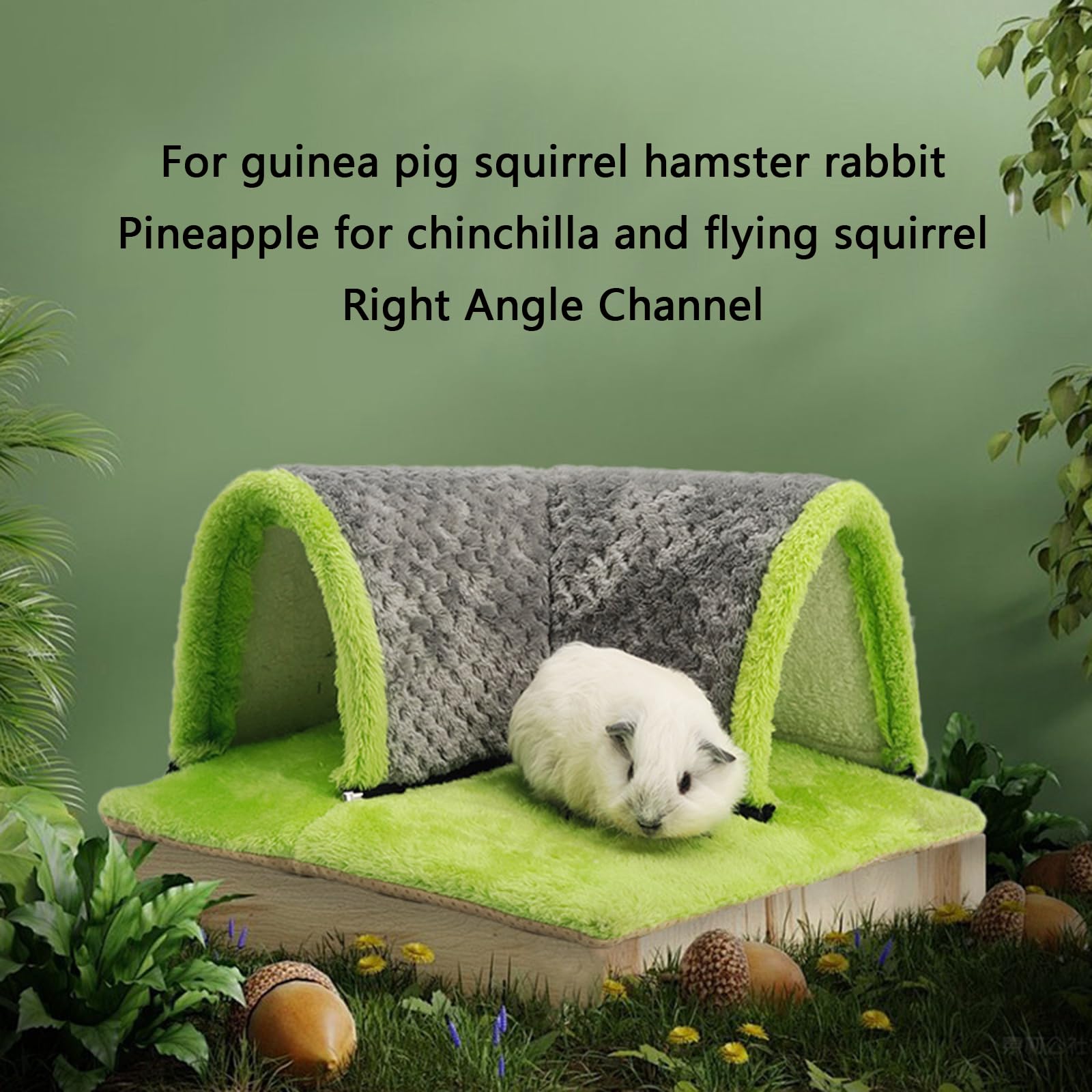 NagetierZusammenklappbar Meerschweinchen (Cavia Porcellus) Kuscheltunnel Für Kleintiere,34×34cm