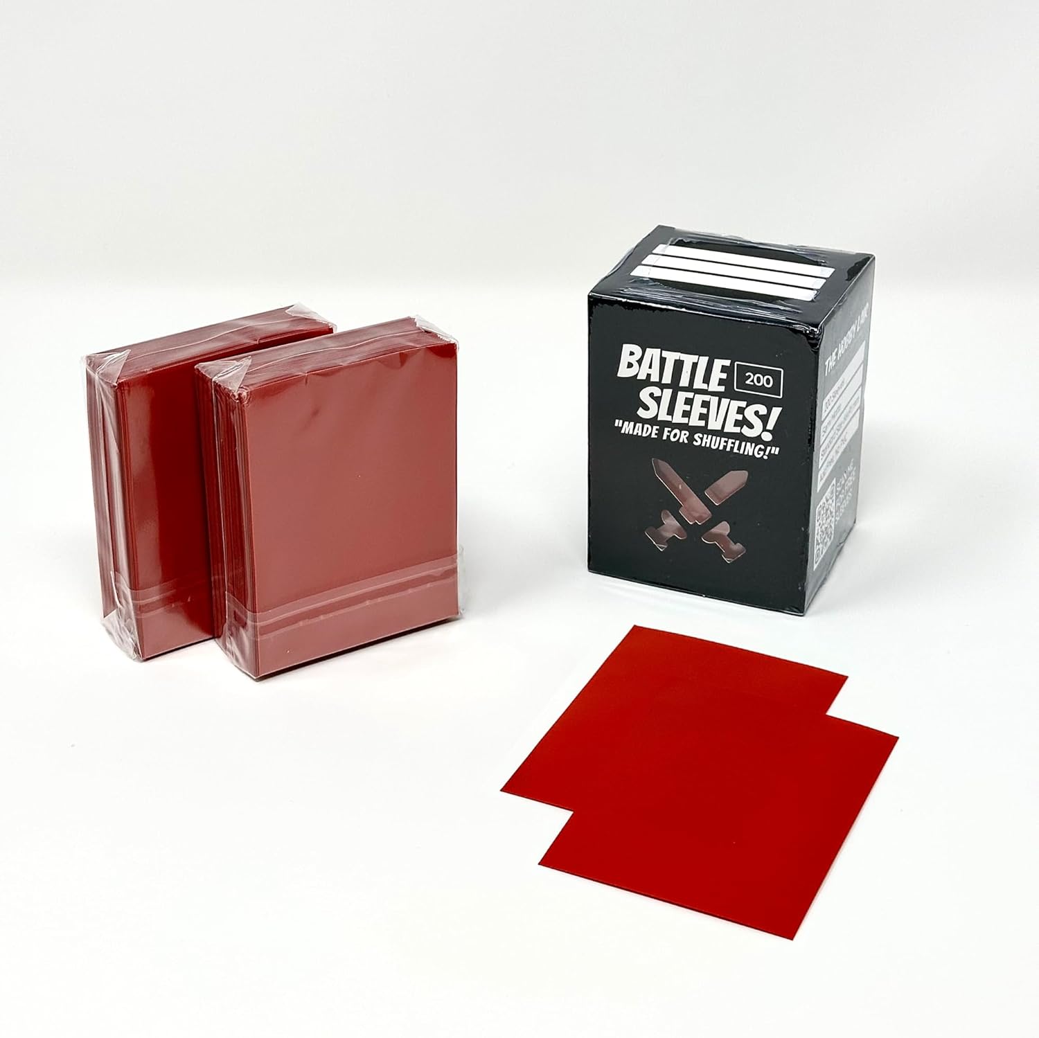 Battle Sleeves! Semi Matte for Standard Sized Trading Cards | Super Easy to Shuffle! | 200 Count | Black