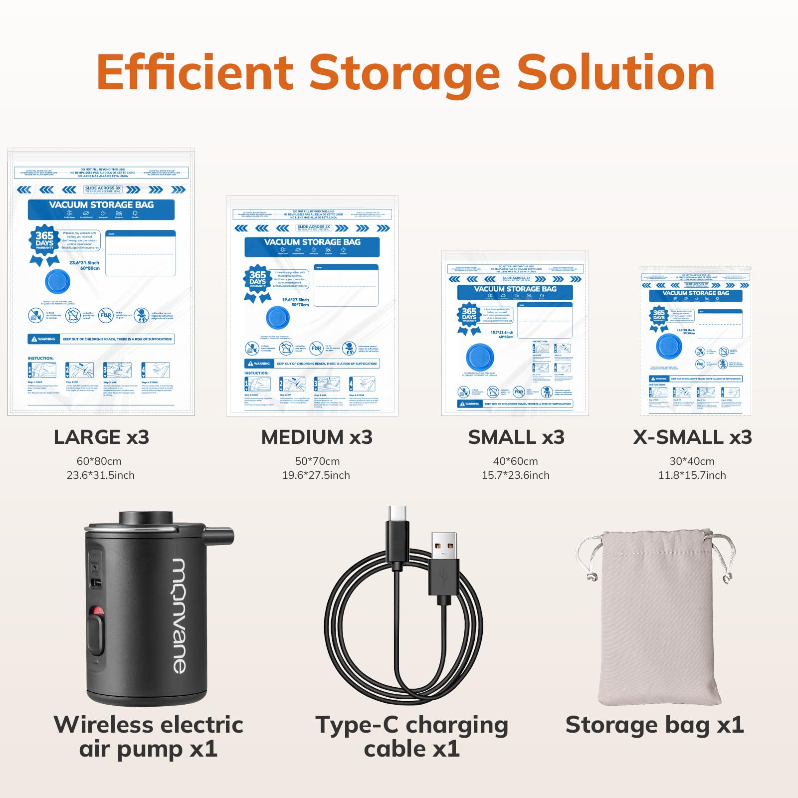 Vacuum Compression Storage Bags for Clothes - Image 2