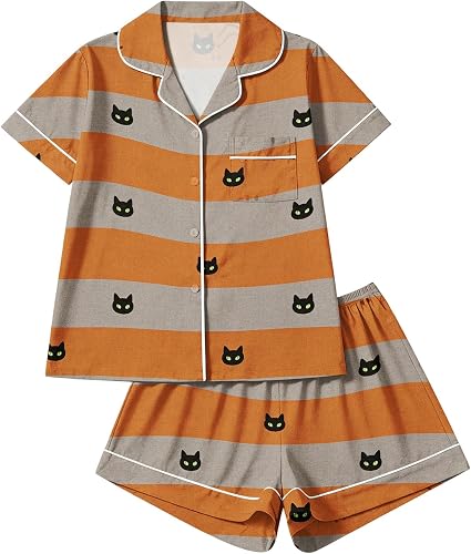 Halloween Pajamas Women, 2 Piece Matching Halloween Pajamas Adult Funny Shirts a