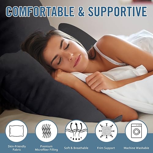 Miniatura 2 de HIMOON Almohadas de cama para dormir Qeeeen, paquete de 2, almohadas alternativas de plumón de calidad de hotel refrescantes para personas que