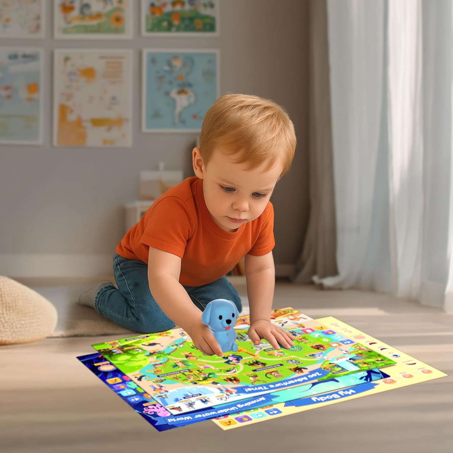 Educational Toys for 3 4 5 6 Year Old, Toddler Learning Posters & Talking Pen Books for Kids 3-5, Learning Toys for Ages 2-4，Homeschool Essentials for Preschool