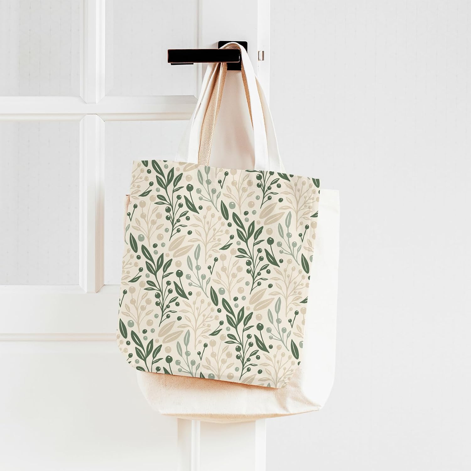 JarThenaAMCS 32Pcs Sage Green Floral Cotton Fabric Bundles 10 x 10 Inch Greenery Fabric Squares Eucalyptus Leaves Sewing Fabrics for DIY Craft Party Decor