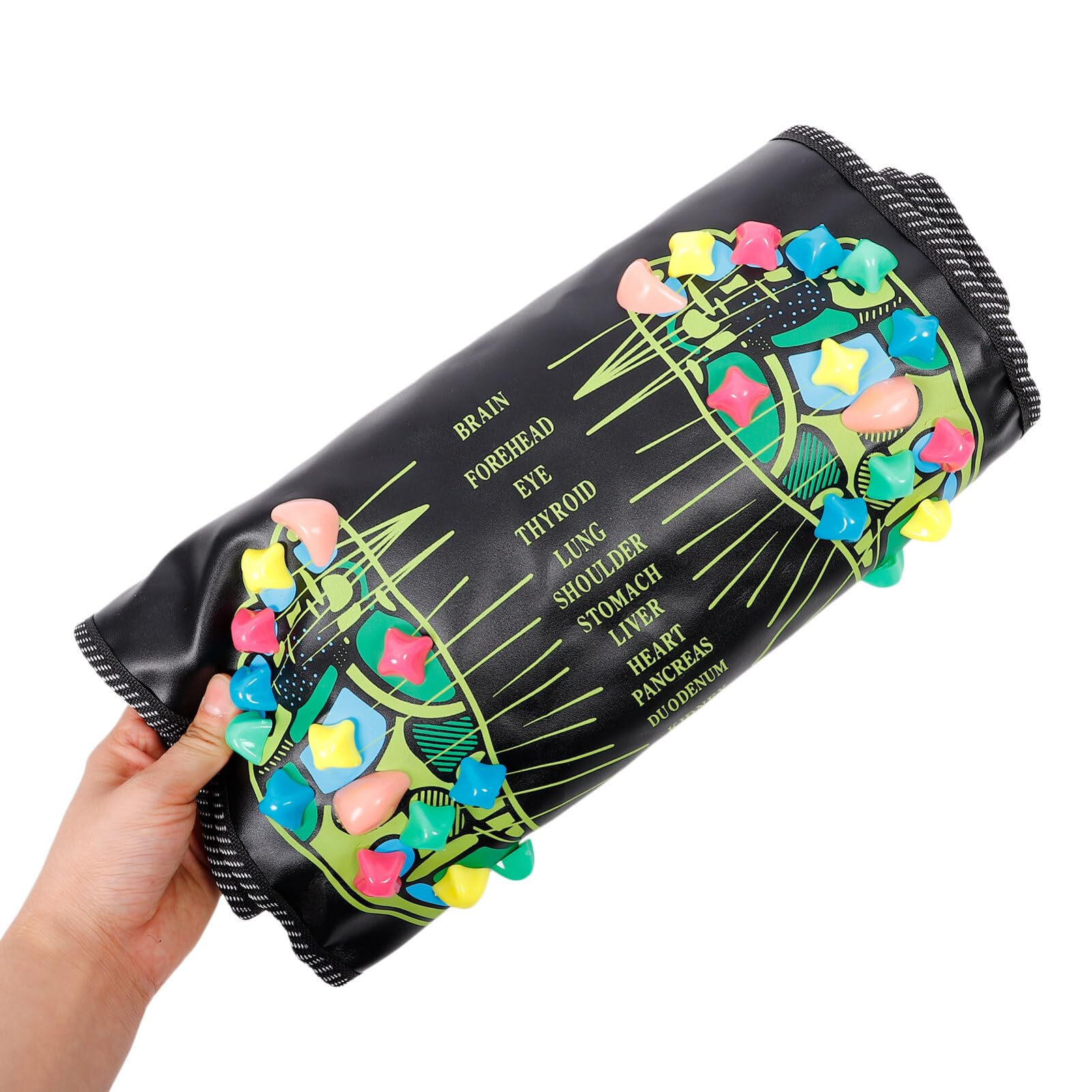 Fußmassage Matte zur Druckpunkt Stimulation, Faltbar, Künstliches Leder, Pp