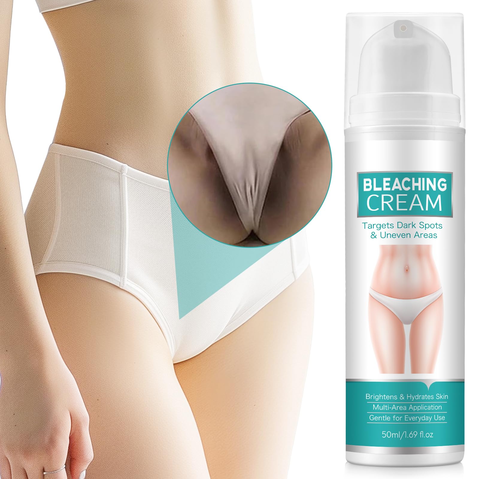 Skin Bleaching Cream Intimate Area, Intimate Area Dark Spot Corrector Lightening Cream for Body Underarms, Armpit, Knees - Image 3
