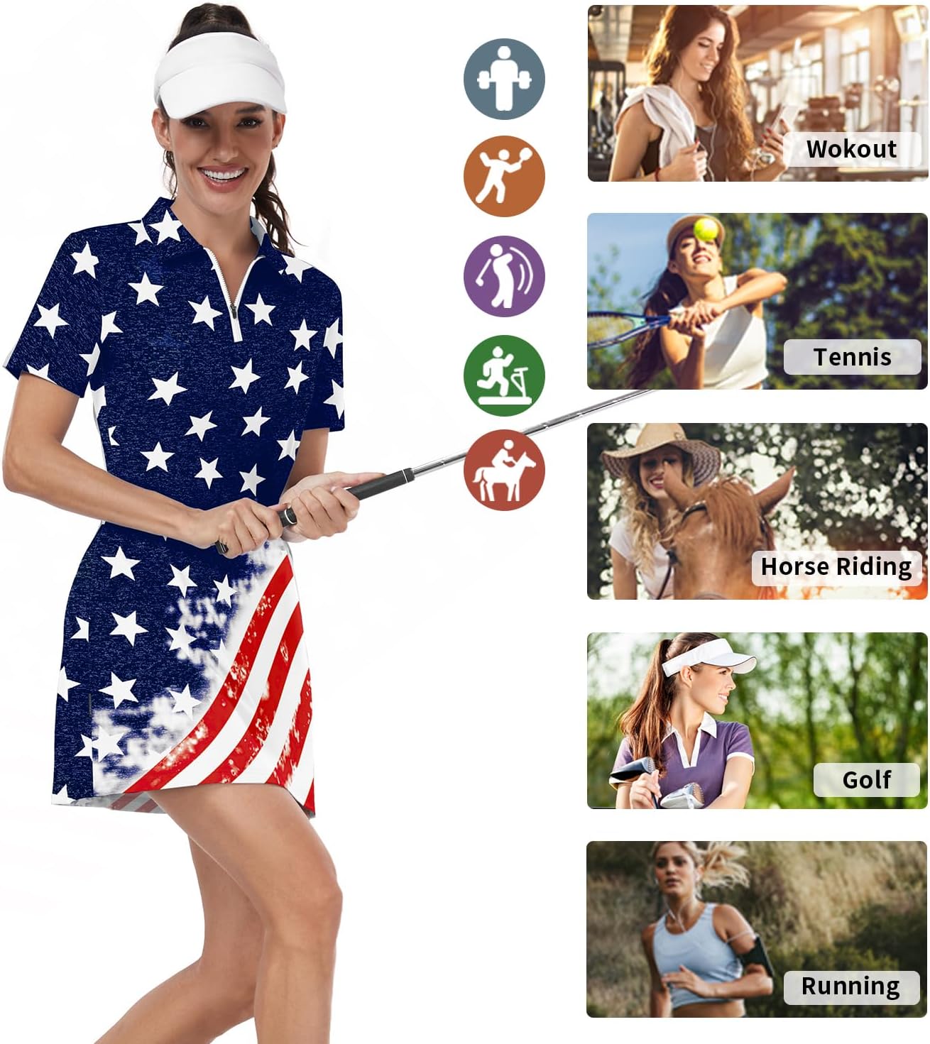 Soneven Womens Tennis Dress Sleeveless Golf Dresses with Shorts and Pockets Ruffle Sleeve Workout Athletic Dresses - Image 6