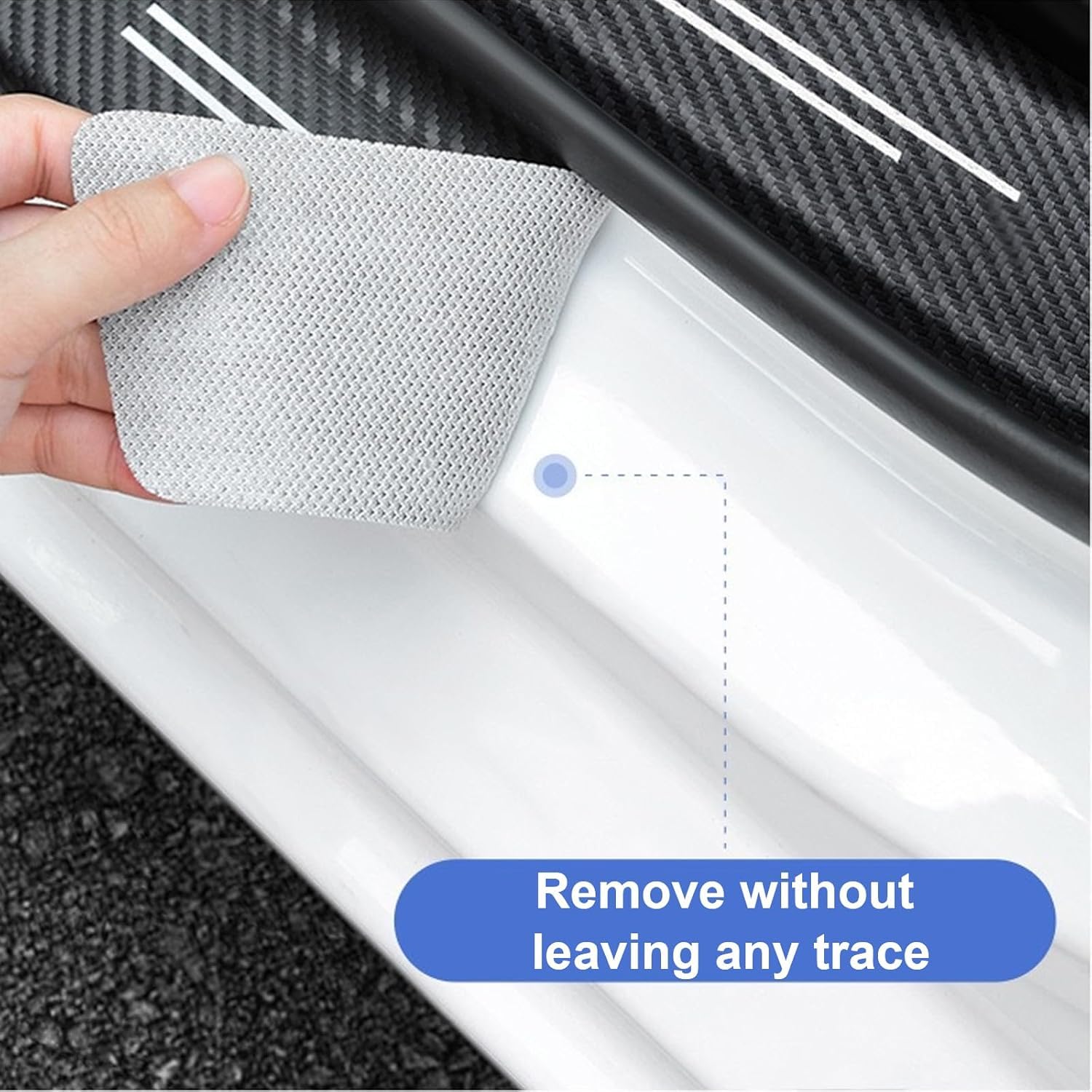 4 Stück Auto Einstiegsleisten Schutz für BYD Seal U ab 2024, Auto Tür Kohlefaser Schritt Platte Abdeckung Lackschutzfolie, Anti-KratzTrim Scuff