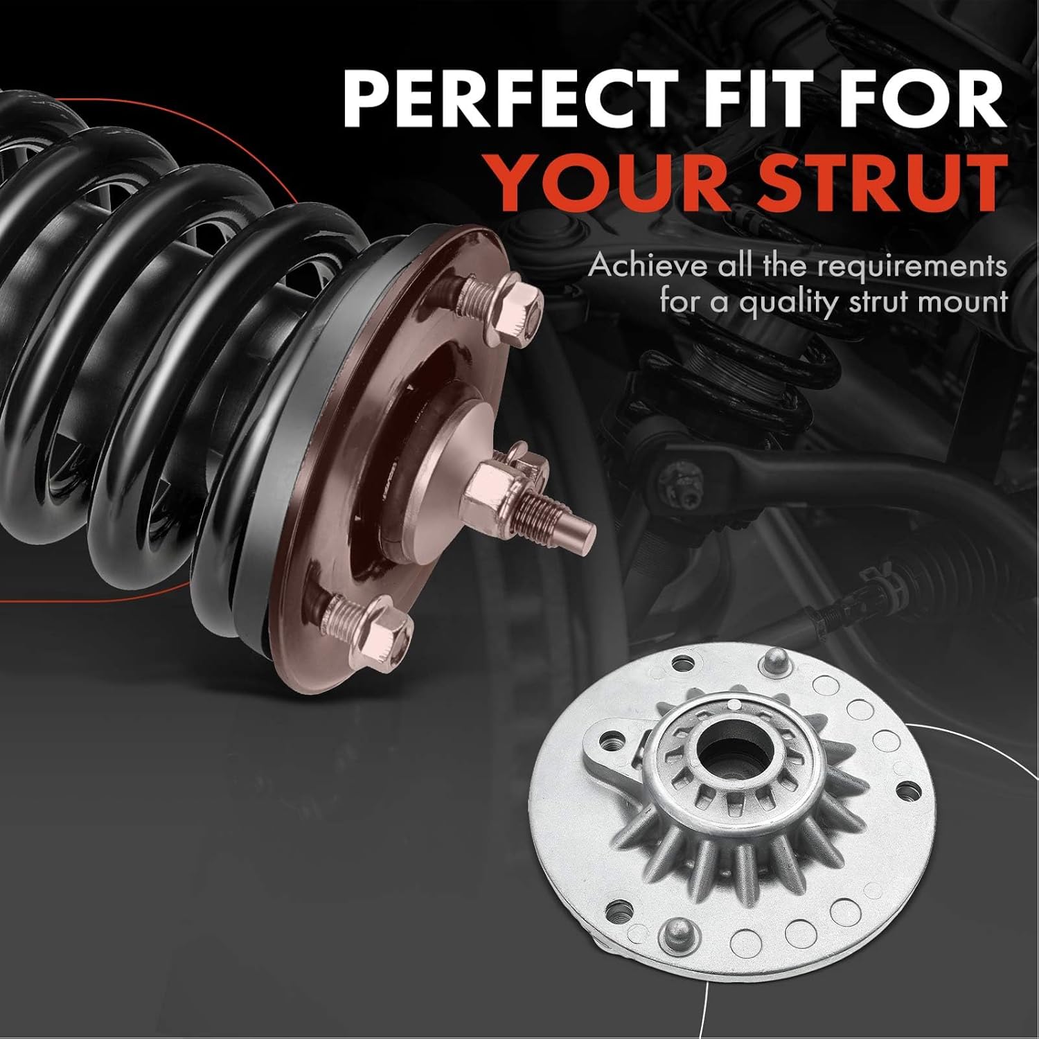 A-Premium Front Driver or Passenger Side Suspension Strut Mount Compatible with BMW 2 3 4 Series F22 F30 F31 F33 F36 E87 E90, Without Electronic Damper Control