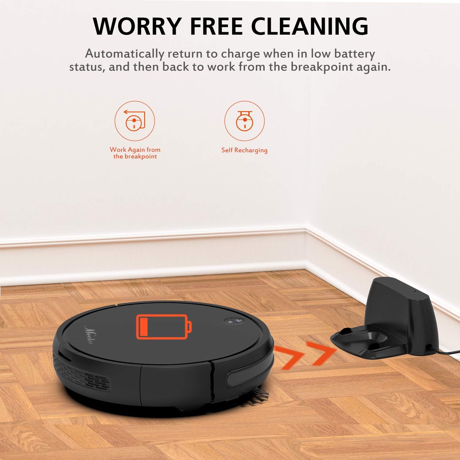 MOOKA I3 Robot Vacuum Cleaner and its remote control