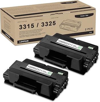 WorkCentre 3315 / 3325 Black High Capacity Toner Cartridge 2-Pack - Compatible 106R02311 Toner Cartridge Replacement for Xerox 3315 3315DN 3325 3325DN 3325DNI Printer