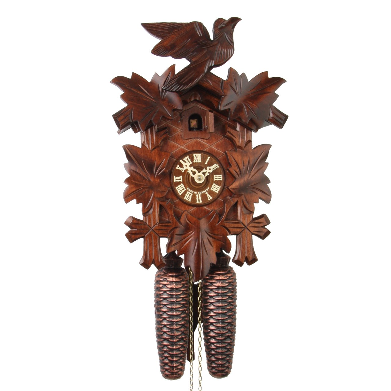Reloj de cuco clásico para decorar salones rústicos Hekas Selva Negra de 30 cm