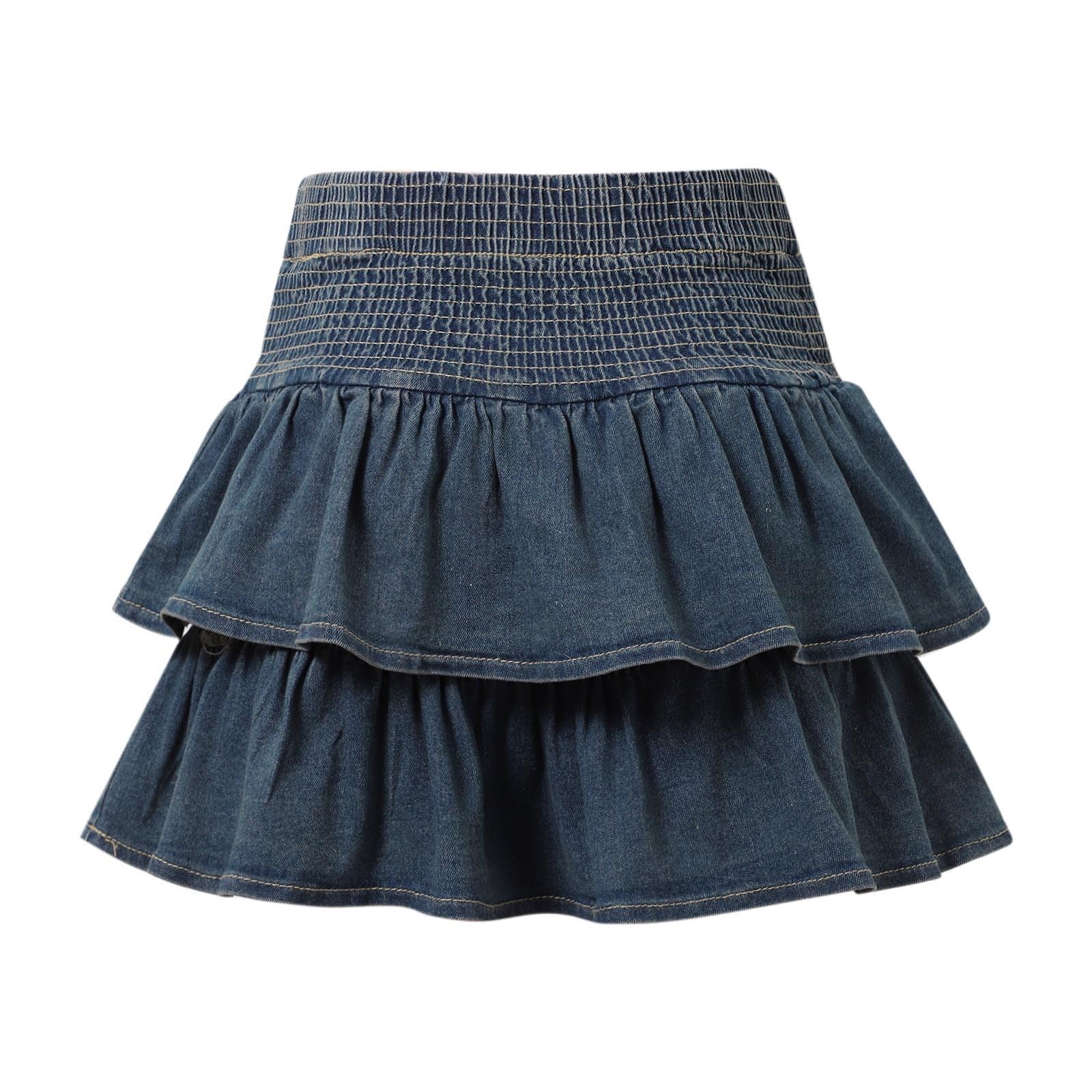 Générique Jupe plissée à nœud Papillon et Taille Haute, idéale pour l'été – Robe décontractée