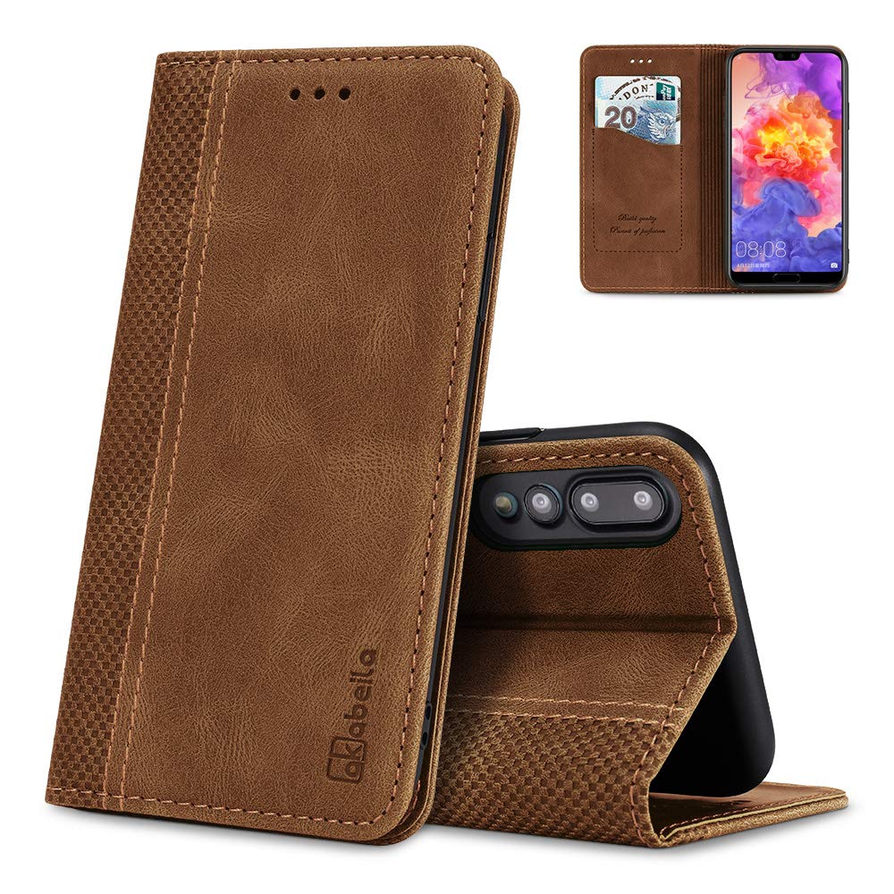 AKABEILA Handyhülle Für Huawei Mate 20 Pro – PU Leder Klapphülle Mit Kartenfach, Magnetverschluss & Ständerfunktion