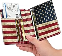 Vista 181 de FINTIE Soporte para pasaporte, cartera de viaje delgada con bloqueo RFID, funda protectora para pasaporte, esencial con ranuras para tarjetas