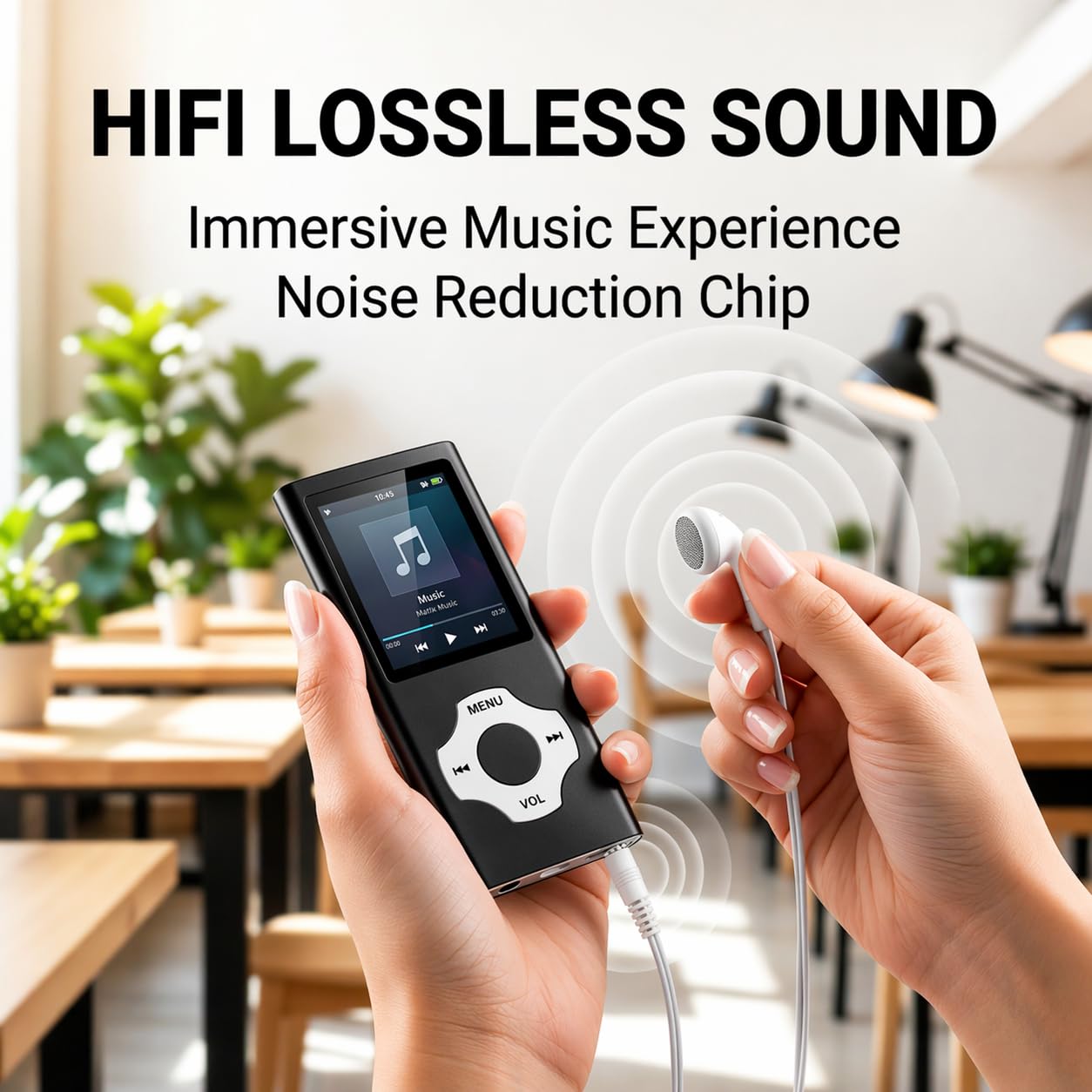 Lettore MP3 32GB Portatile HiFi in Metallo con Schermo 1,8", Lettore Musicale MP4 con Radio FM, Memoria Espandibile fino a 128GB, Riproduzione 18 Ore, Registratore Vocale per Sport e Viaggi