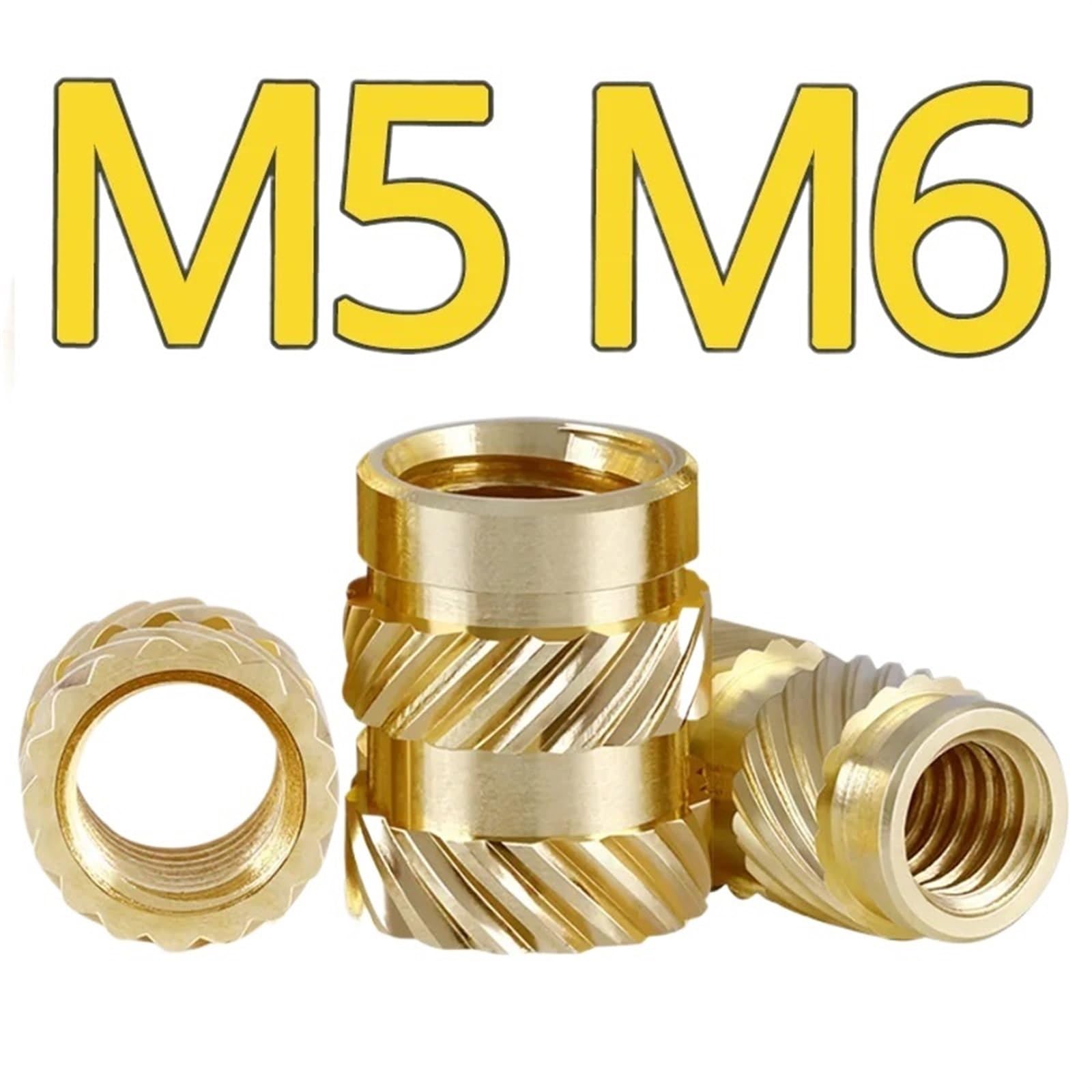 450 Dadi Zigrinati In Ottone - 15 Dimensioni Da M2 A M6 Per Stampaggio 3D E Lavorazioni Meccaniche - Foto 7