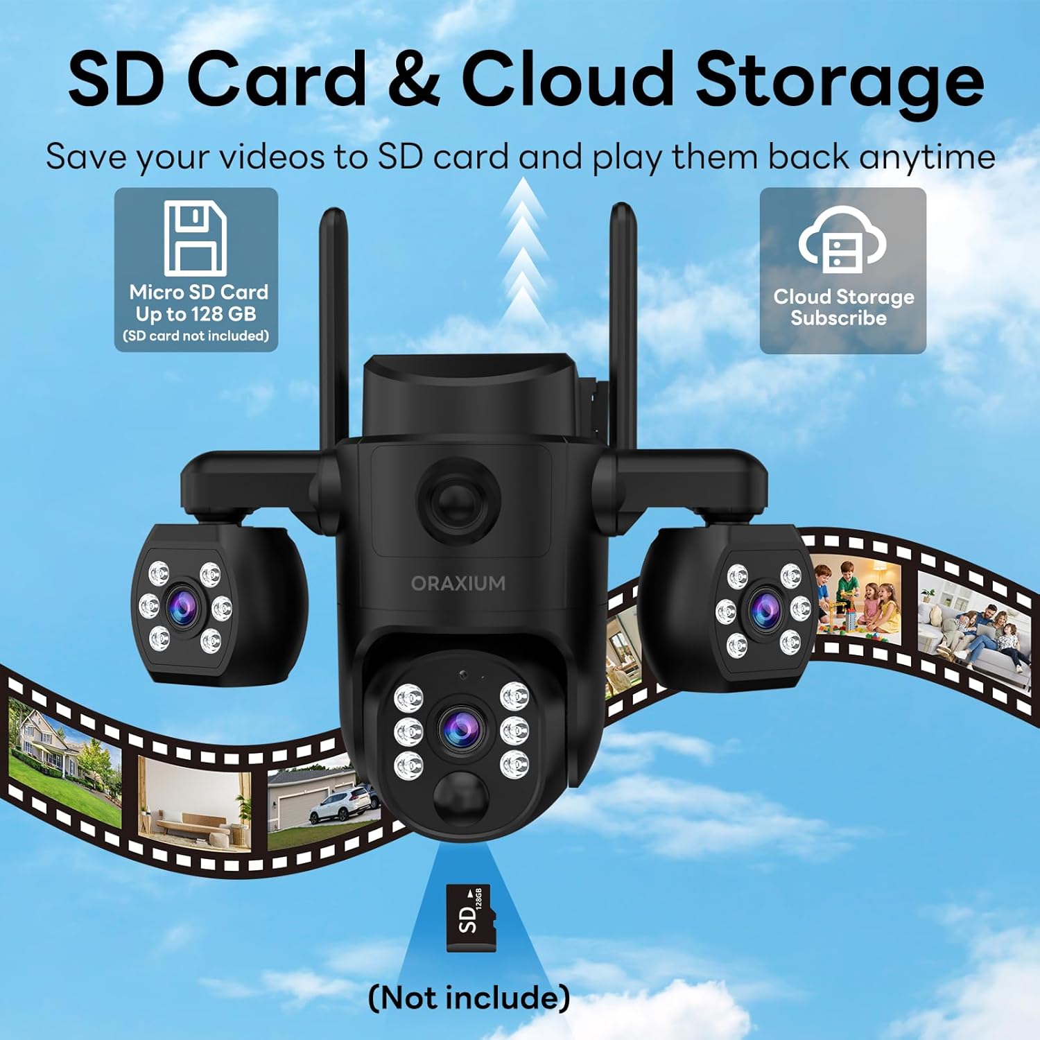 Triple Lens Outdoor Wireless Security Camera, Security Outdoor Camera, Color Night Vision, Outdoor Camera Two Way Audio for Home and Farm - Image 9