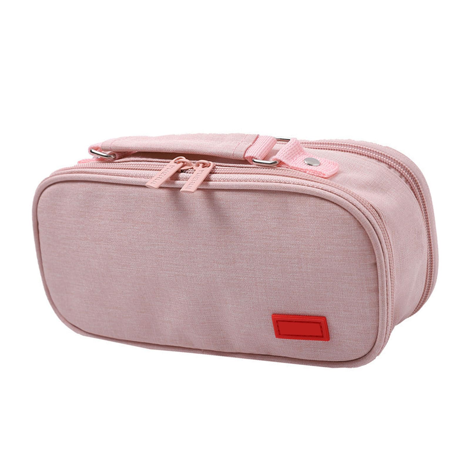 Xjdzineq Capacity Pencil Case with Handle 5 Section Canvas Pen Pouches Multilayer Bag for School 24x8.5x11cm Case for Adults