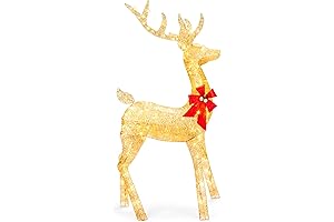 Pre-Lit Christmas Reindeer Decoration with 150 LED Lights