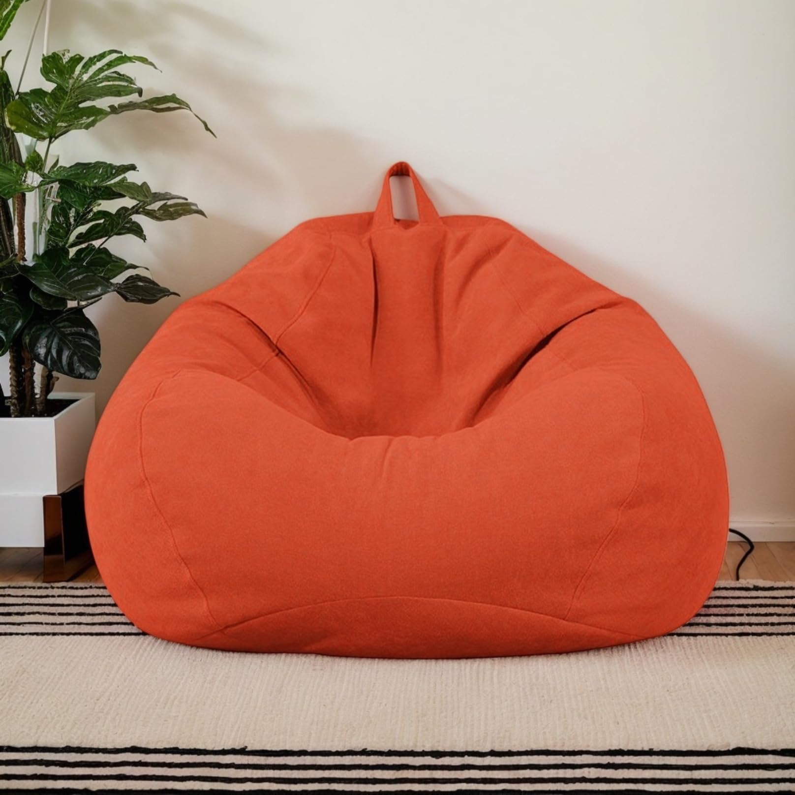 Housse de pouf velours lavable pour adulte ado chambre salon 90x110