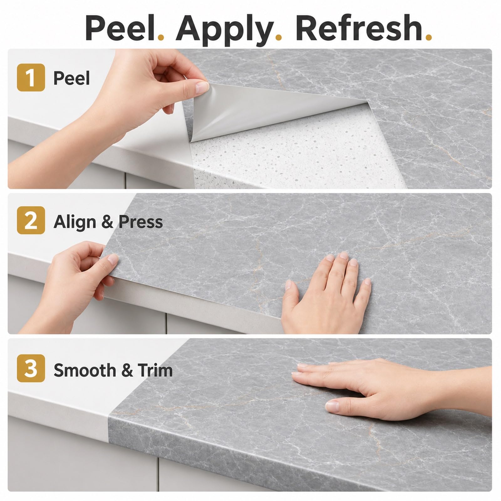 Vinilo Adhesivo Decorativo Efecto MáRmol,Autoadhesivo Impermeable Decorativo para Cocina Marmol,No Se Despega FáCilmente,para Mesas,Encimeras,Muebles Y Superficies Lisas
