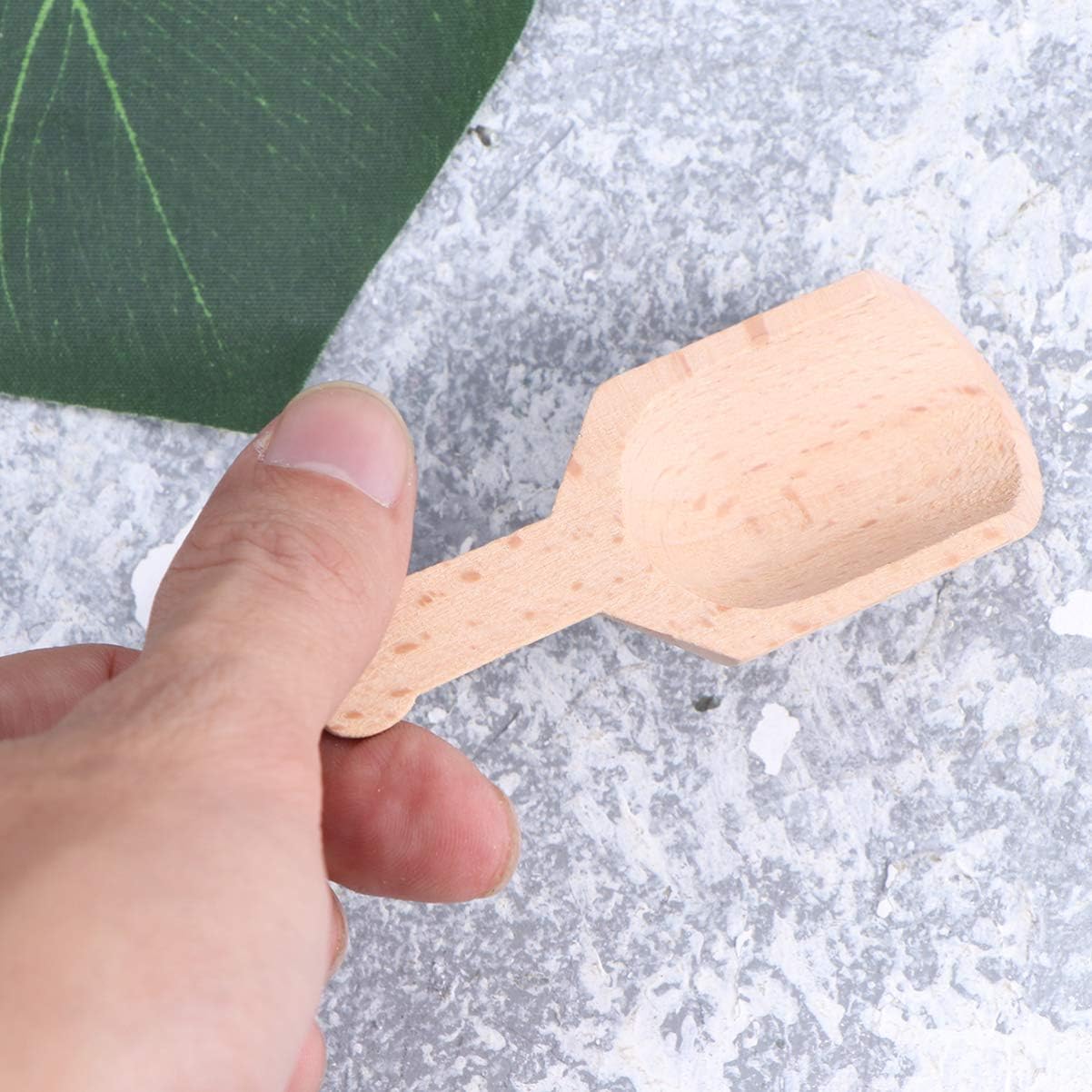 Hemoton 3sets Wooden Salt Shovel Scoop Beech Flat Handle Teaspoon for Kitchen Tea Shop 20pcs*3