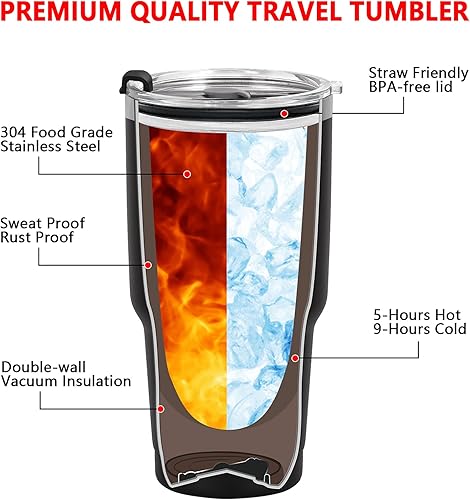 Miniatura 2 de Gtmileo Regalos para papá de parte de la hija, vaso de viaje aislado de acero inoxidable con texto en inglés "Like Father Like Daughter", regalo