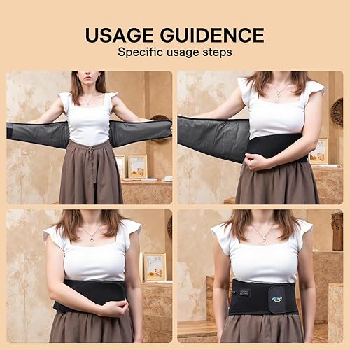 Miniatura 7 de ALLJOY Almohadilla térmica de 67 pulgadas para aliviar el dolor de espalda, HSA elegible por la FSA, masajeador de espalda baja enchufable con 3