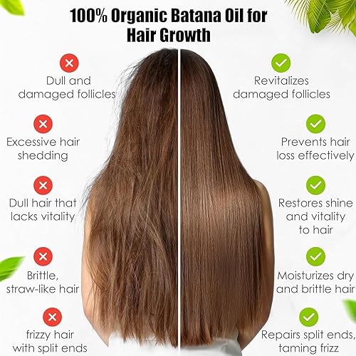 Miniatura 5 de Aceite de batana para el crecimiento del cabello, 100% aceite de batana natural sin refinar, batana orgánica cruda revitalizada fuerza del cabello,