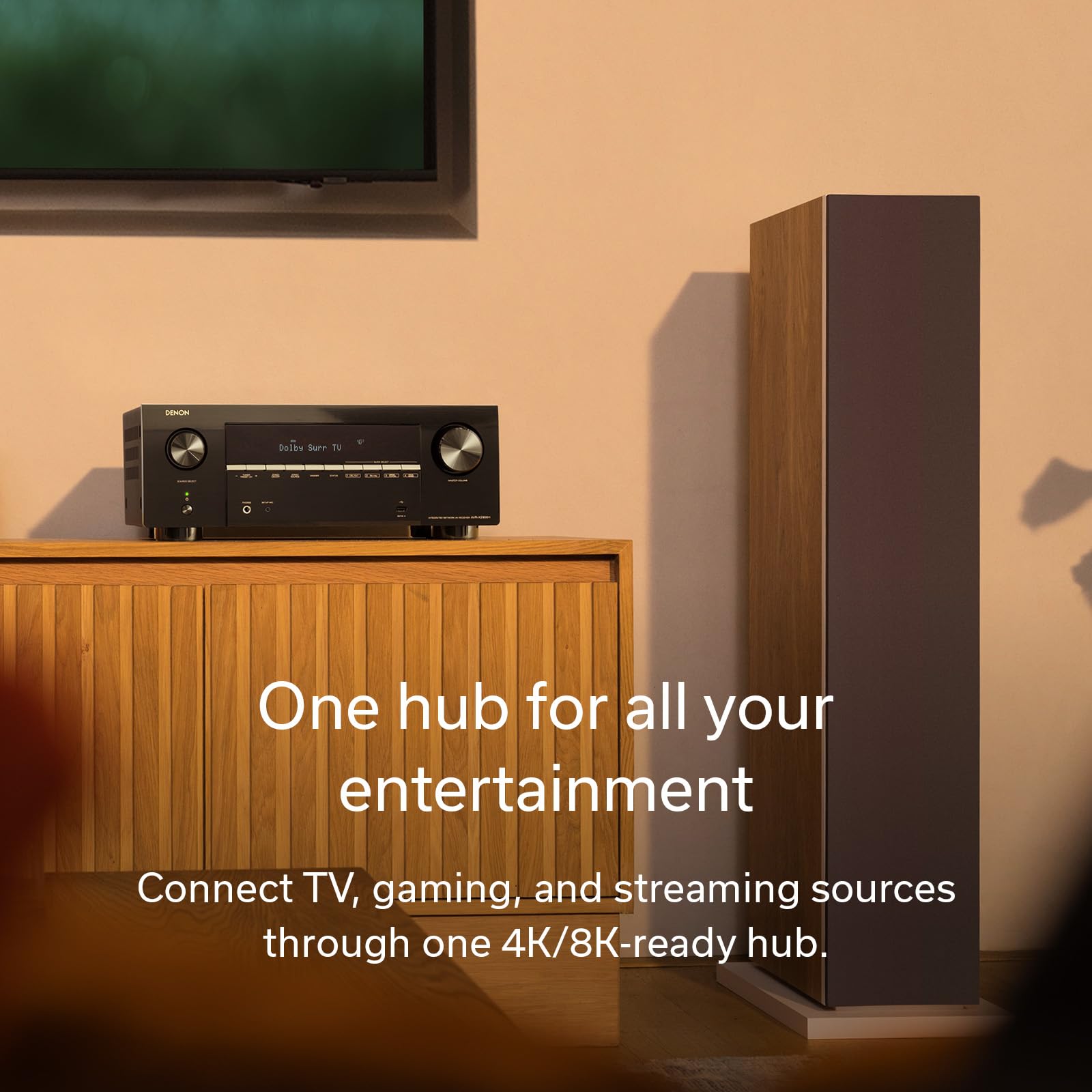 Denon AVR-X2900H 7,2-kanałowy odbiornik AV, 95 W, Dolby Atmos & DTS: X, 8K / 60 Hz i 4K / 120 Hz wideo, HEOS Wireless Multiroom Streaming, Wi-Fi, Bluetooth, Audyssey MultEQ XT