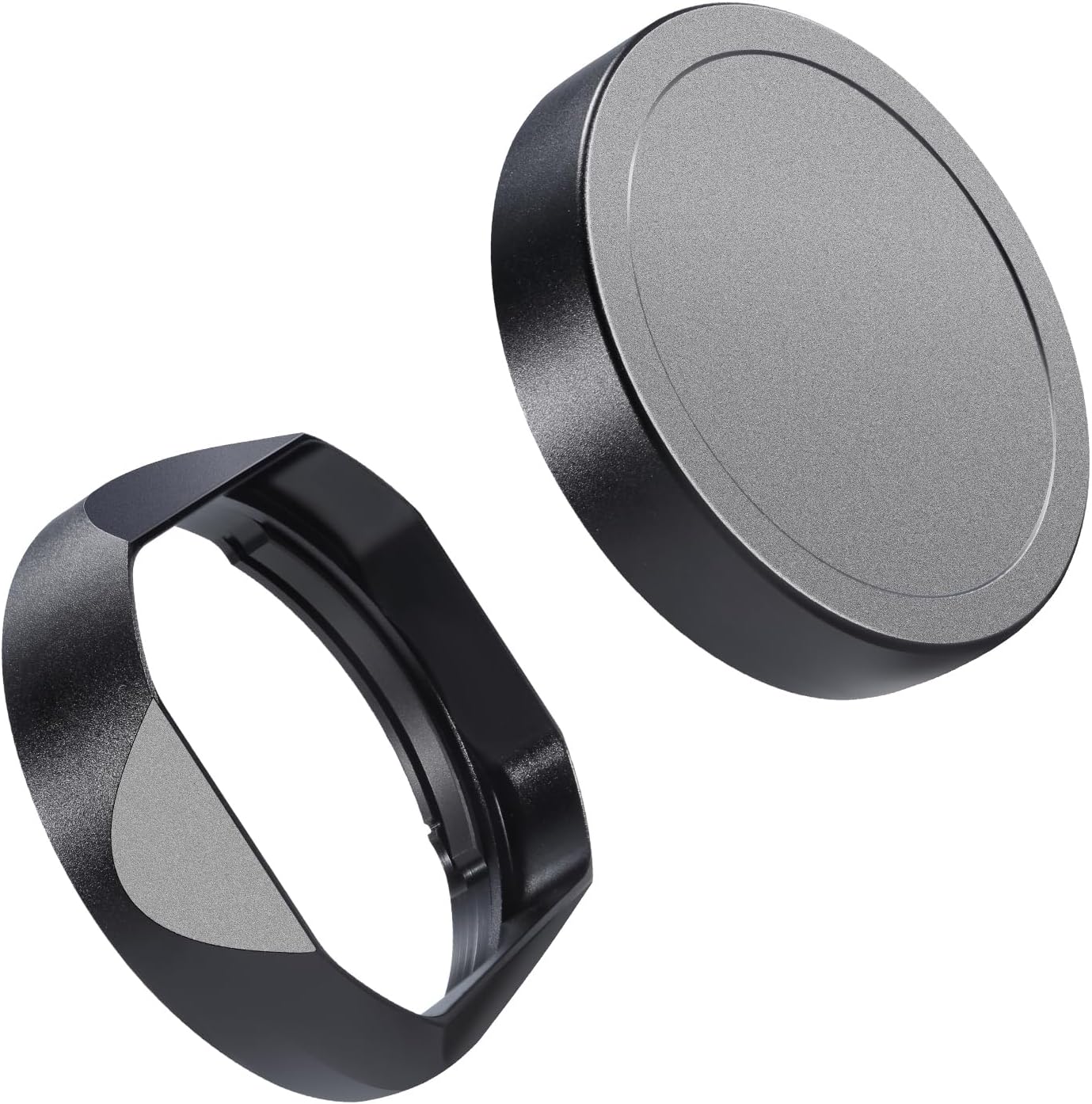 Metal Square Lens Hood with Cover Suitable for Fujifilm XF33mmF1.4 R LM WR Camera Lens Accessories (Black)