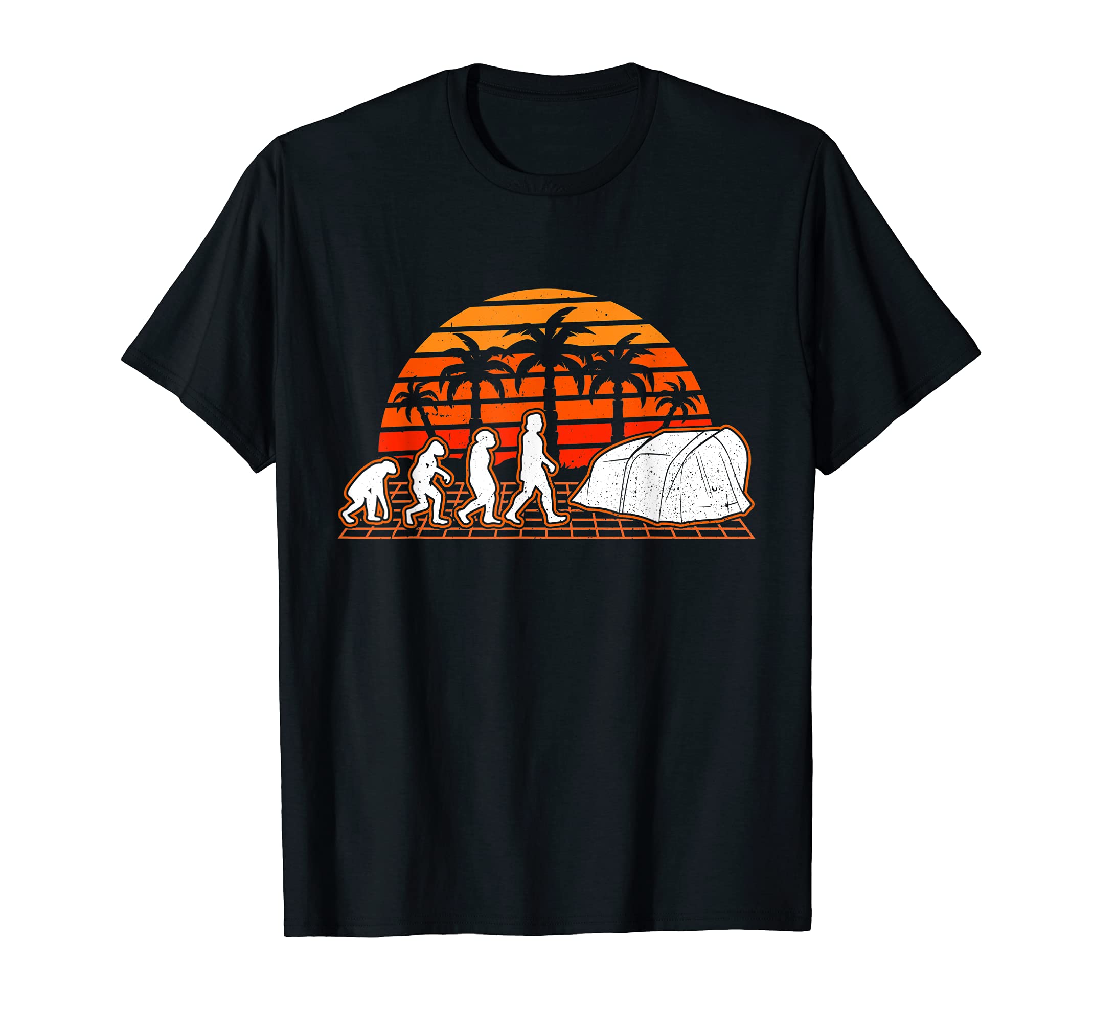 Camping Campsite ClothesCamping Evolution Retro Camp Campground T-Shirt