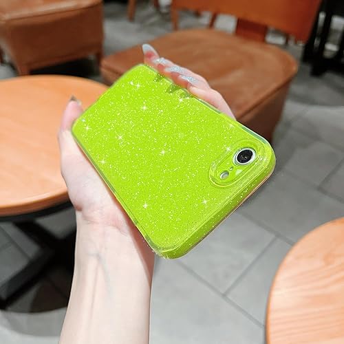 Miniatura 3 de Funda para iPhone SE 20222020 (32 generación), iPhone 87, bonita funda estética brillante delgada a prueba de golpes para mujeres y niñas, verde neón