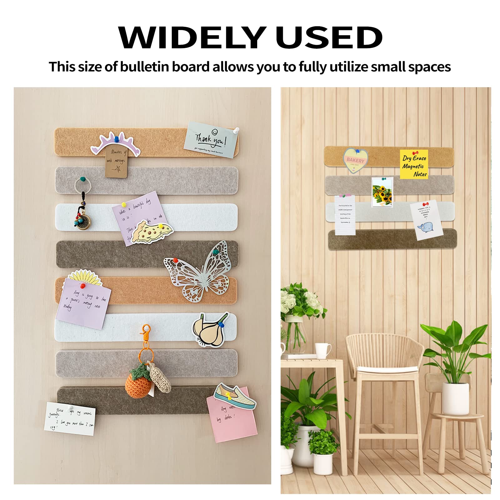 JEYL Set Of 6 Hexagon Felt Pin Board Self Adhesive Bulletin Memo Photo Cork Boar