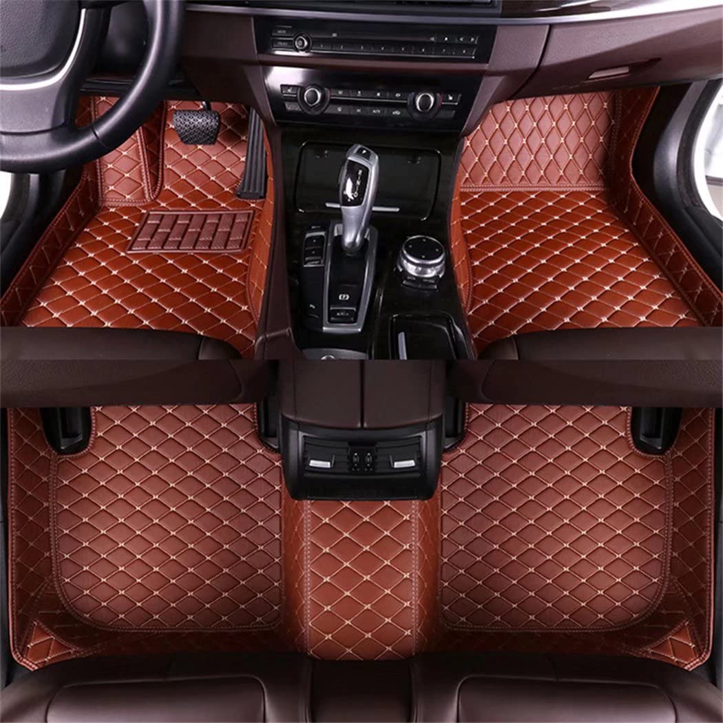 Professional Custom Automotive Floor mat Fit for Mercedes-Benz 95% Car Model All Weather Floor mat Full Coverage Waterproof Full Custom Protection Floor mat (Brown)