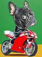 ♡オイルペイント　フレブル♡ アートパネル 犬 ブルドッグ アートフレーム 油絵 アート 絵