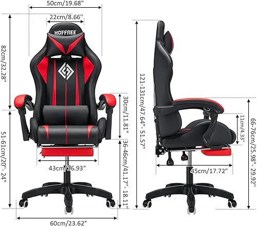 Miniatura 2 de Silla de juegos de masaje con luces LED RGB y reposapiés, silla ergonómica para computadora, respaldo alto, silla de videojuegos con soporte lumbar