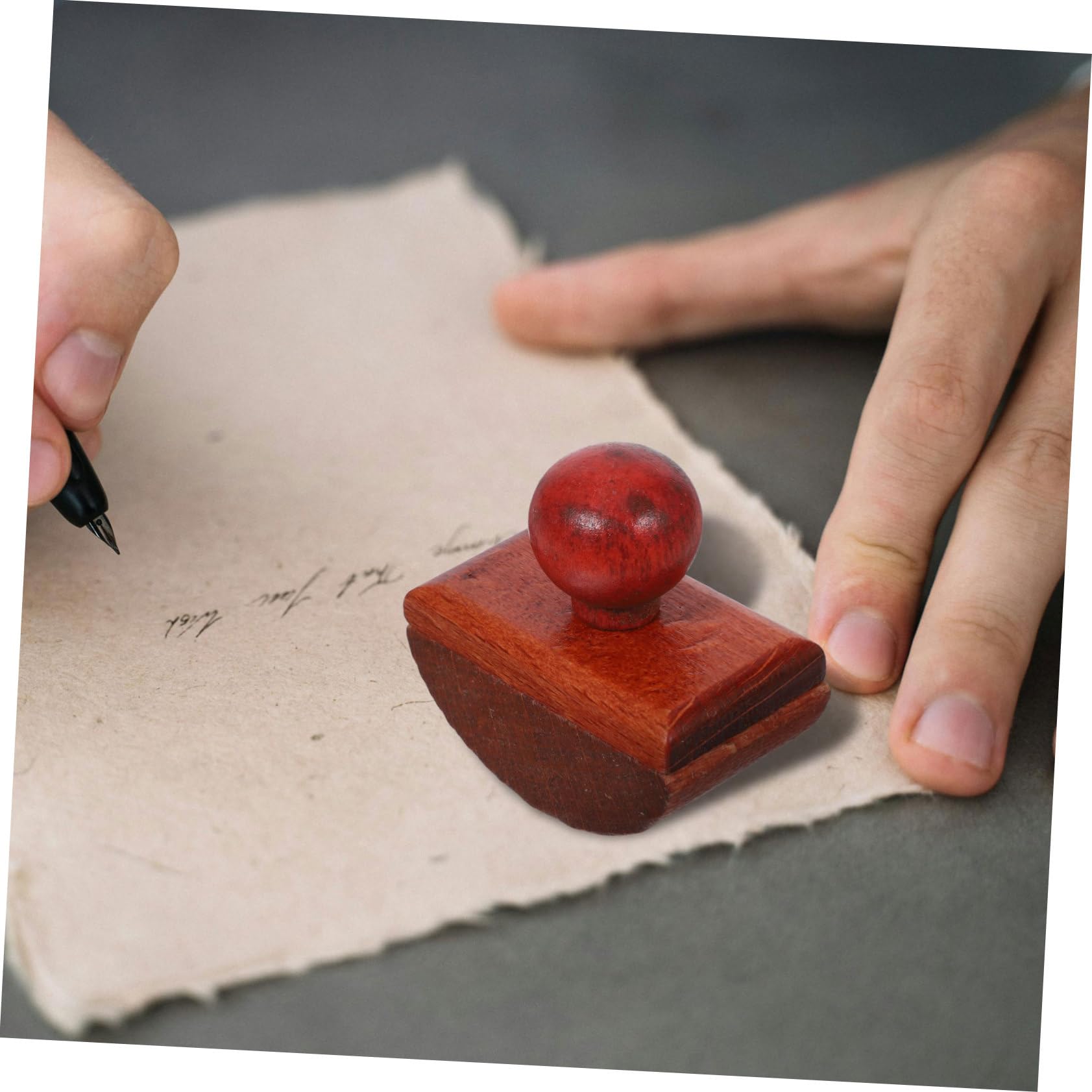 VILLCASE 2 Pièces Stylo buvard Decoration en Bois décoration en Bois absorbeur de Stylo Plume Remplissage d'encre à Bille encrer Tampon d'encre à séchage Rapide buvard à Bascule