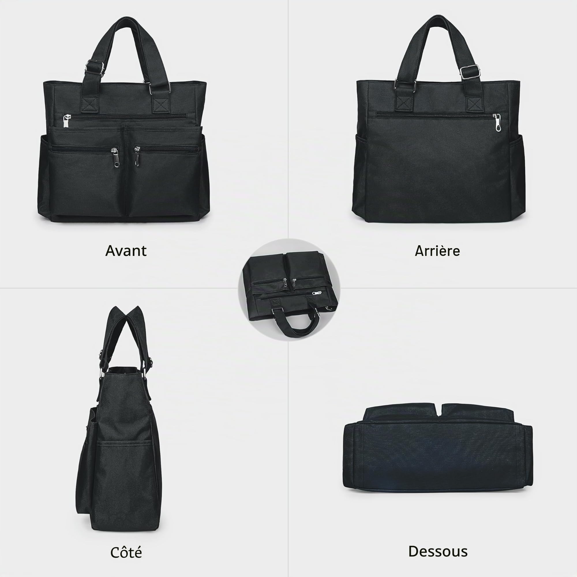 VOLGANIK ROCK Sac à bandoulière pour femme, imperméable, sac de travail léger et sac à main fourre-tout de voyage en nylon Oxford grande capacité