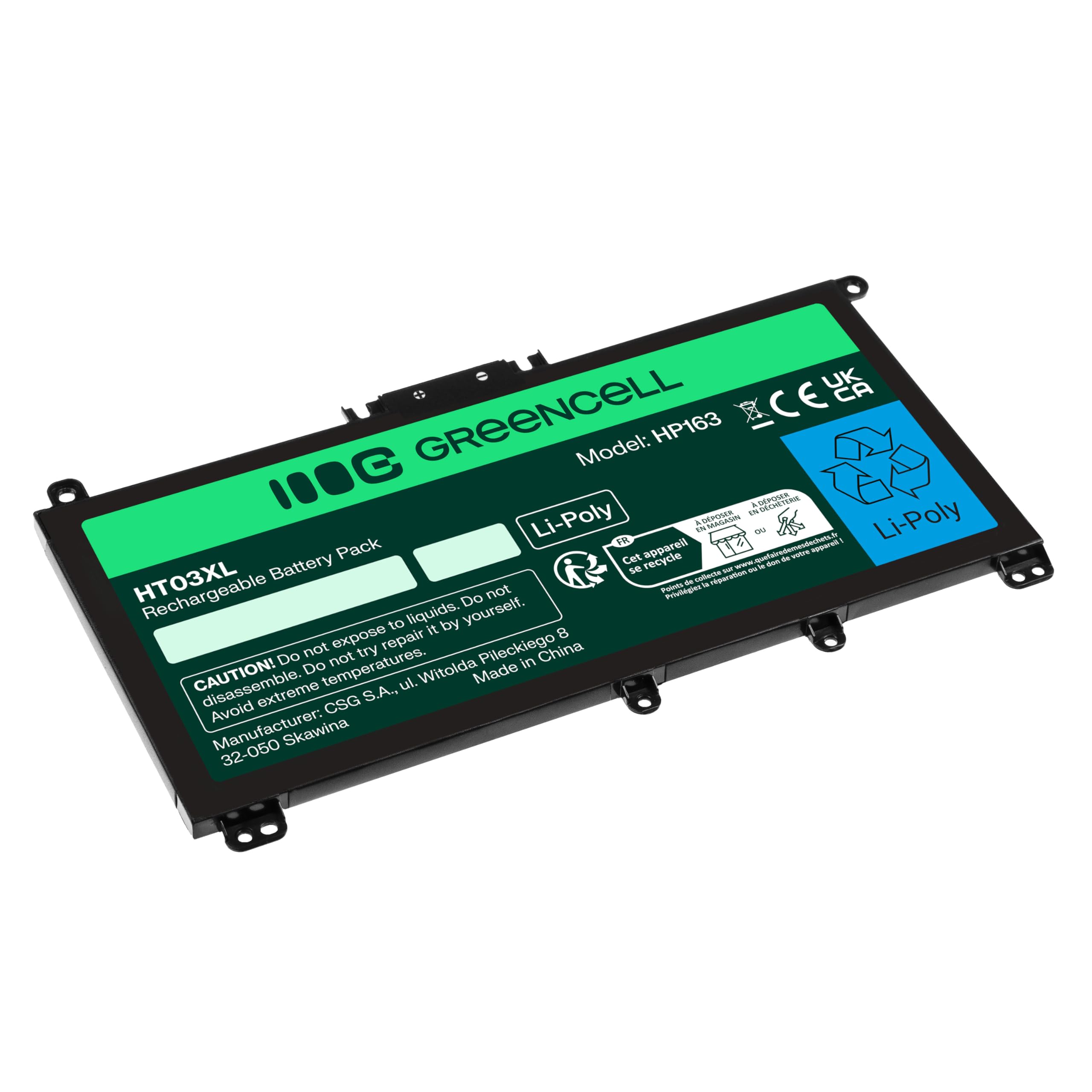Green Cell Batterie pour HP HT03XL HTO3XL L11421-2C2 L11119-855 L11421-2C2 240 G7 245 250 255 340 G5 348 G5 15-DB 15-DA 15-CS 17-by 17-CA Pavilion 14-DH 17-CA X360 14-DH