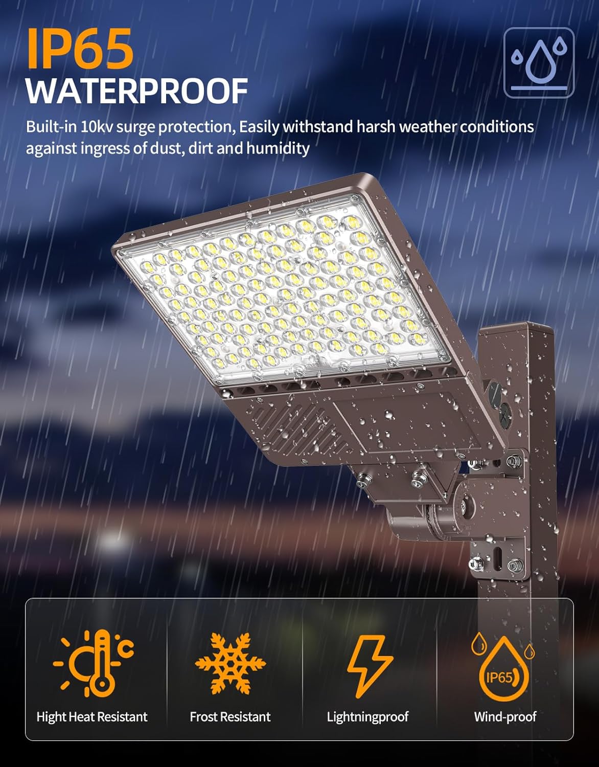 LED Parking Lot Light 200W 160W 120W Adjustable, 30000LM LED Shoebox Lights with Photocell DLC ETL Listed Flood Lights Arm & Slip Fit Mount 5000K IP65 Commercial Security Area Light , AC277-480V